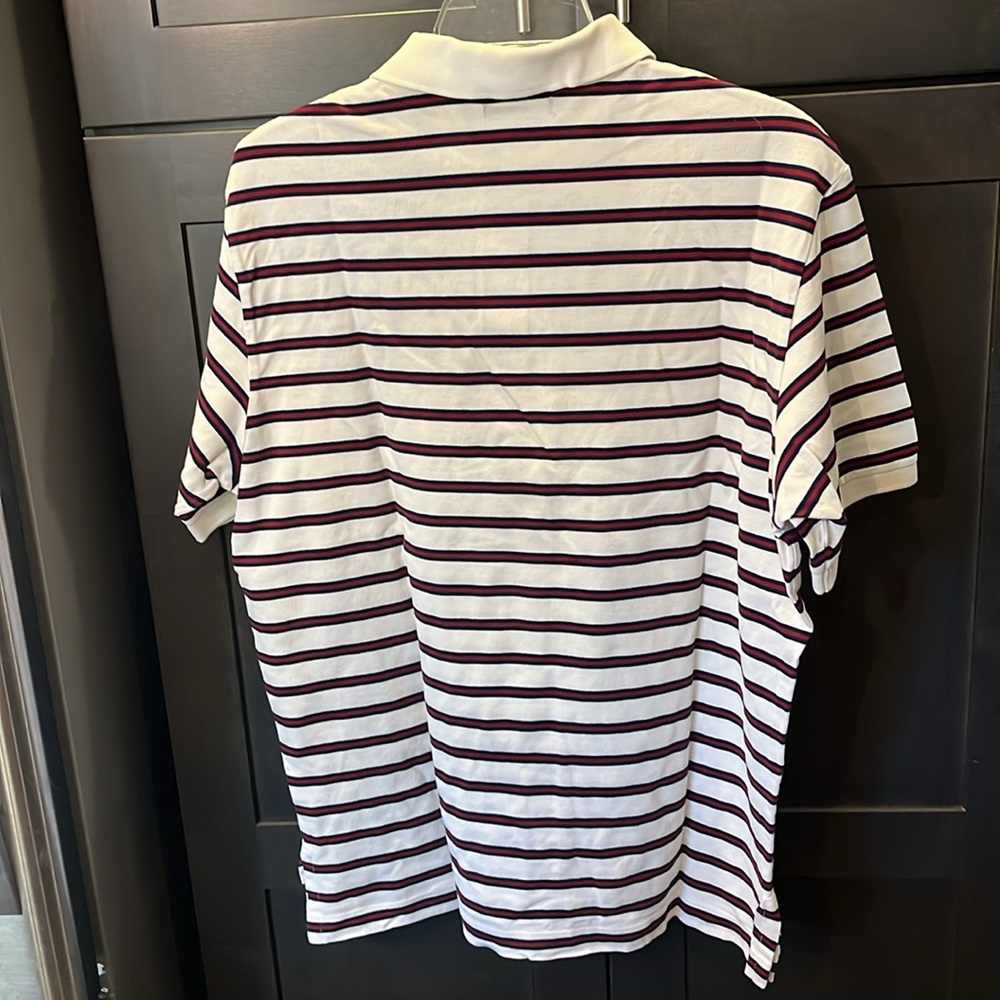Ralph Lauren White and Black Polo Shirt Classic Stripes Moisture Management Sz.L - Picture 2 of 10